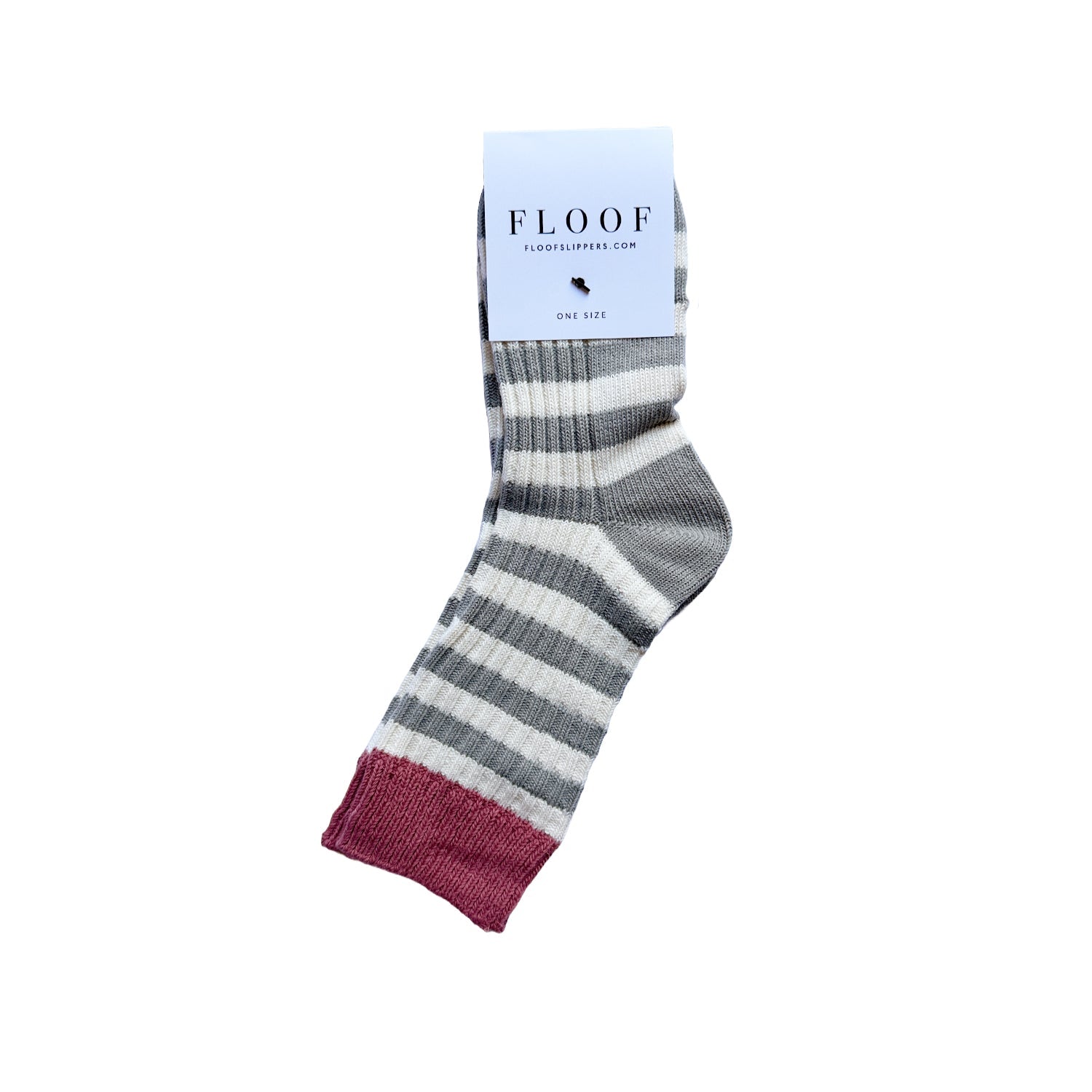 Chaussettes FLOOF Retro Stripe grises 1