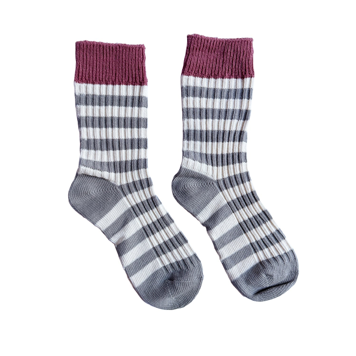 Chaussettes FLOOF Retro Stripe grises 1