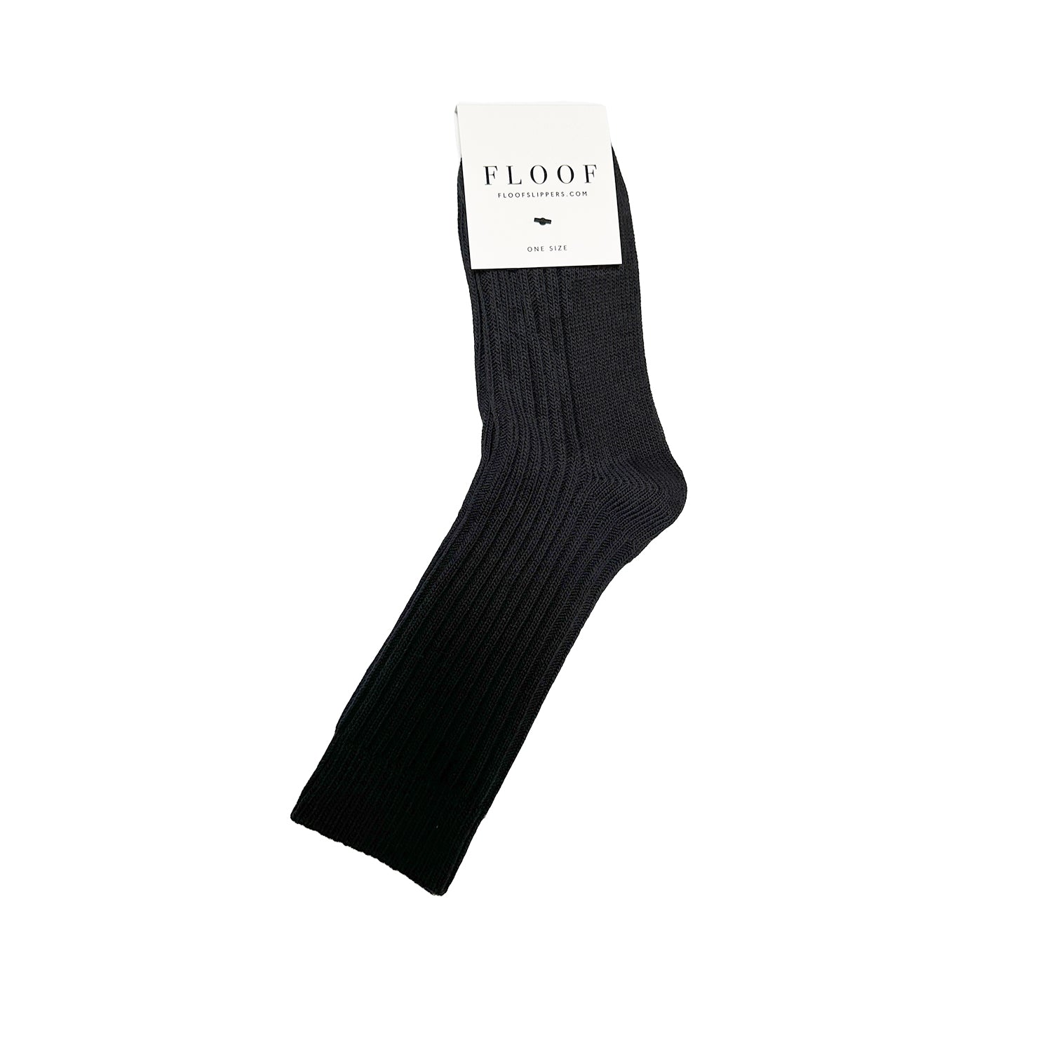 Chaussettes tubulaires côtelées FLOOF noires
