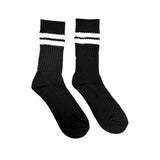 FLOOF Ribbed Tube Sock in Black/White