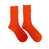 FLOOF Ribbed Tube Sock in Orange