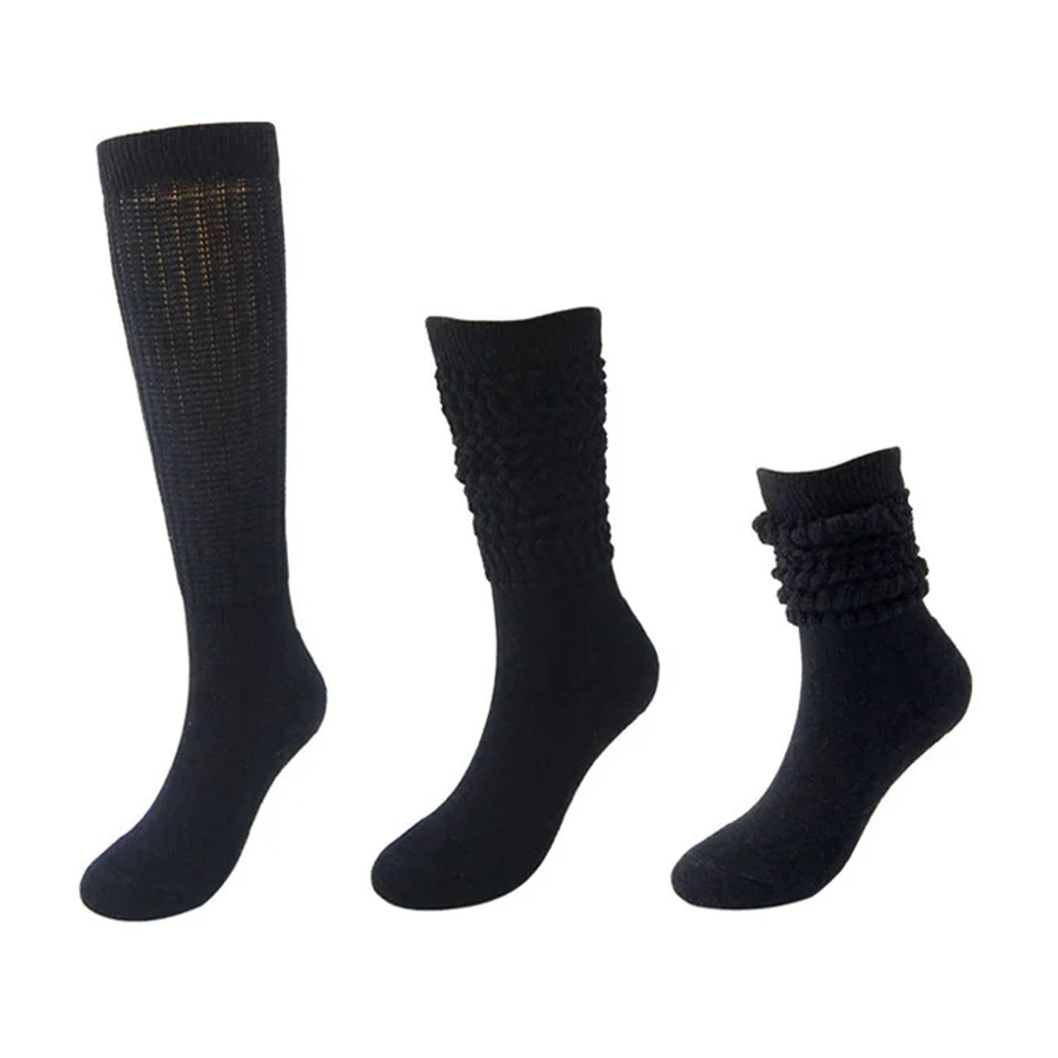 Chaussettes slouch FLOOF pour femmes, noires