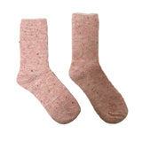 FLOOF Women's Speckled Wool Blend Socks in Pink