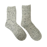 FLOOF Women's Speckled Wool Blend Socks in Oat