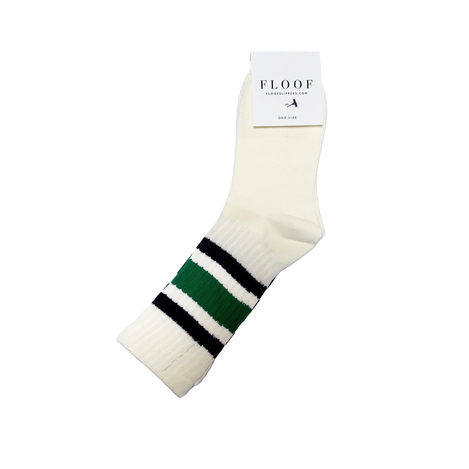 Chaussettes universitaires FLOOF vertes et noires