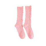 FLOOF Women's Distressed Socks in Pink