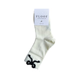 FLOOF Pointelle Bow Sock in White