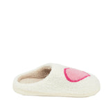 FLOOF Retro Heart Slippers in Pink/Red