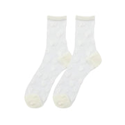 Chaussettes transparentes FLOOF à motif cœur blanc