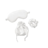 FLOOF Women's Silk 3-Piece Sleep Set in White