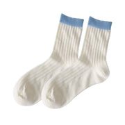 Chaussettes bicolores FLOOF blanches et bleues
