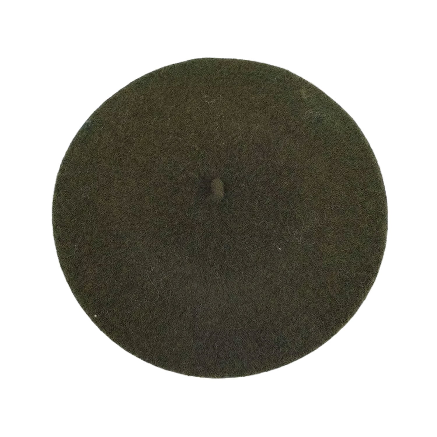 FLOOF Wool Beret in Forest Green