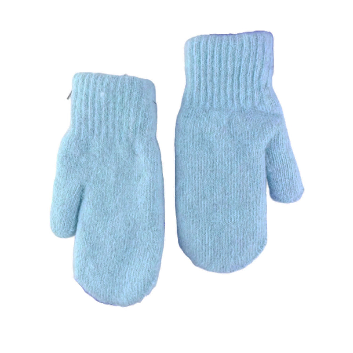 FLOOF Wool Mittens in Light Blue