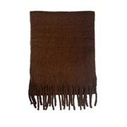 Floof Plush Blanket Scarf in Coffee