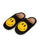 FLOOF Adult Fluffy Face Slippers in Black