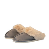 FLOOF Women's Warm Plush Furry Slippers in Light Grey