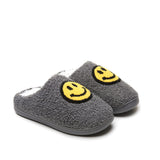 Floof Kid's Fluffy Face Slippers in Grey