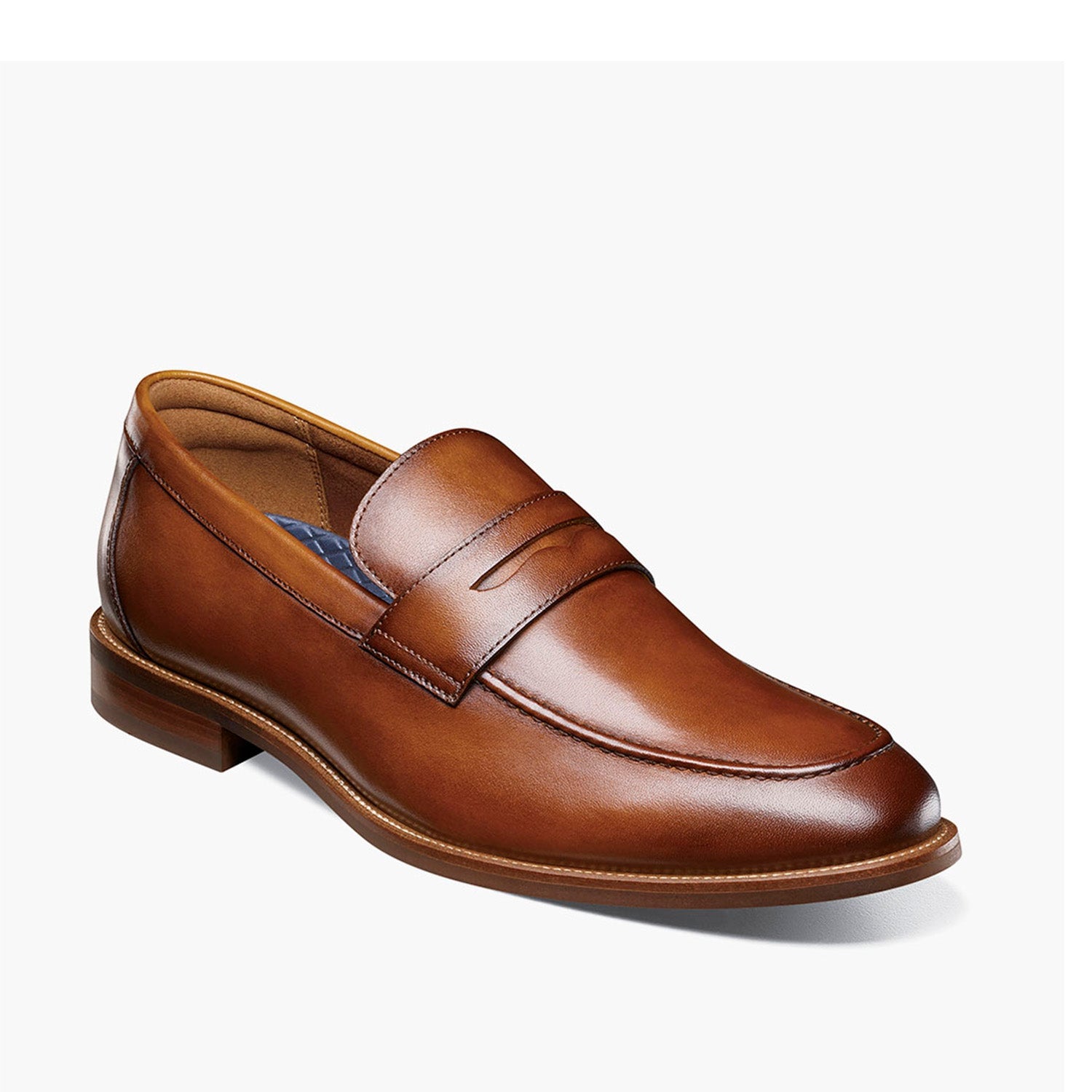 Mocassins Florsheim pour homme, modèle Rucci Penny, couleur cognac
