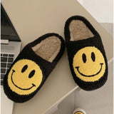 FLOOF Adult Fluffy Face Slippers in Black