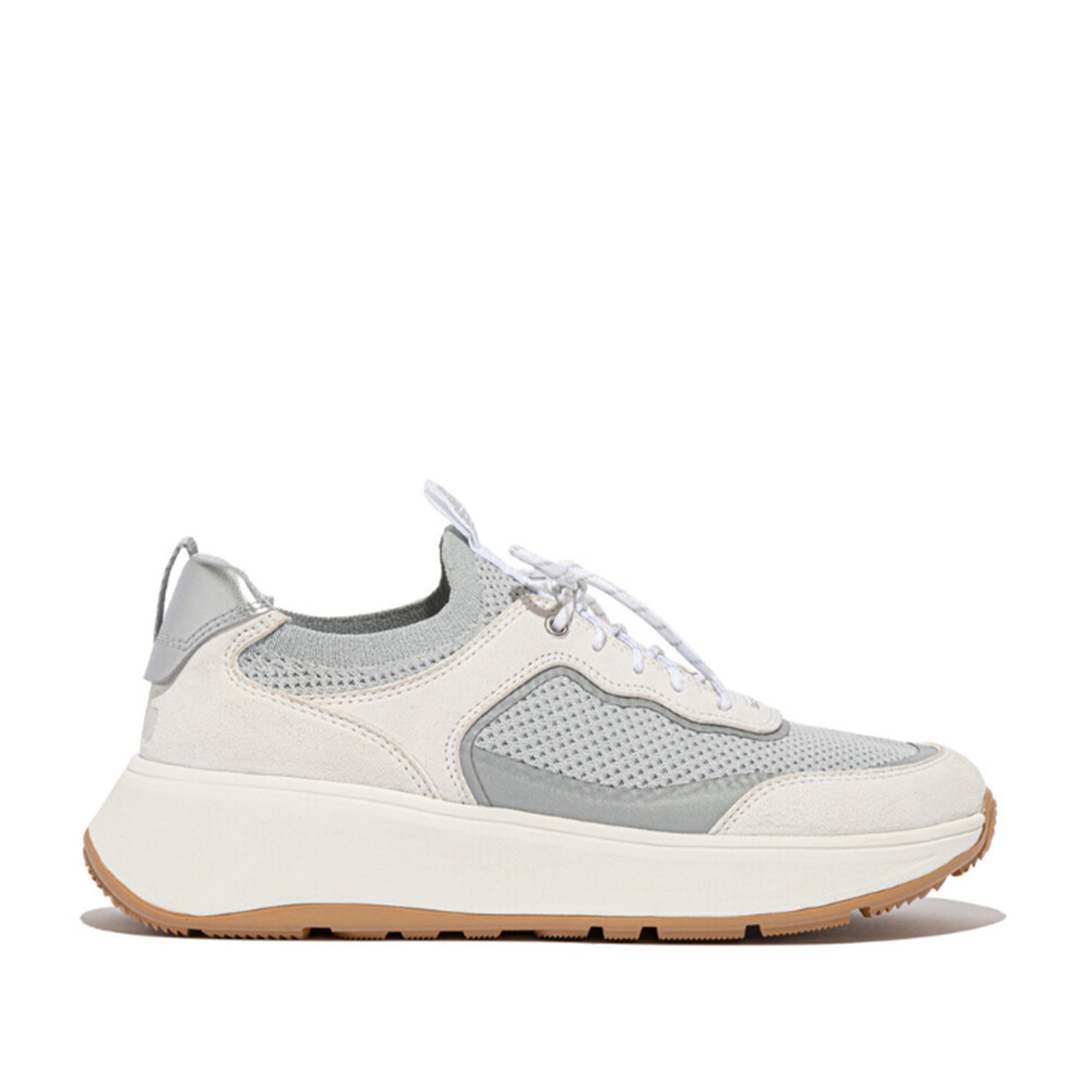 Fitflop Women's F-Mode Flatform Slip On Sneaker in Urban White/French Grey