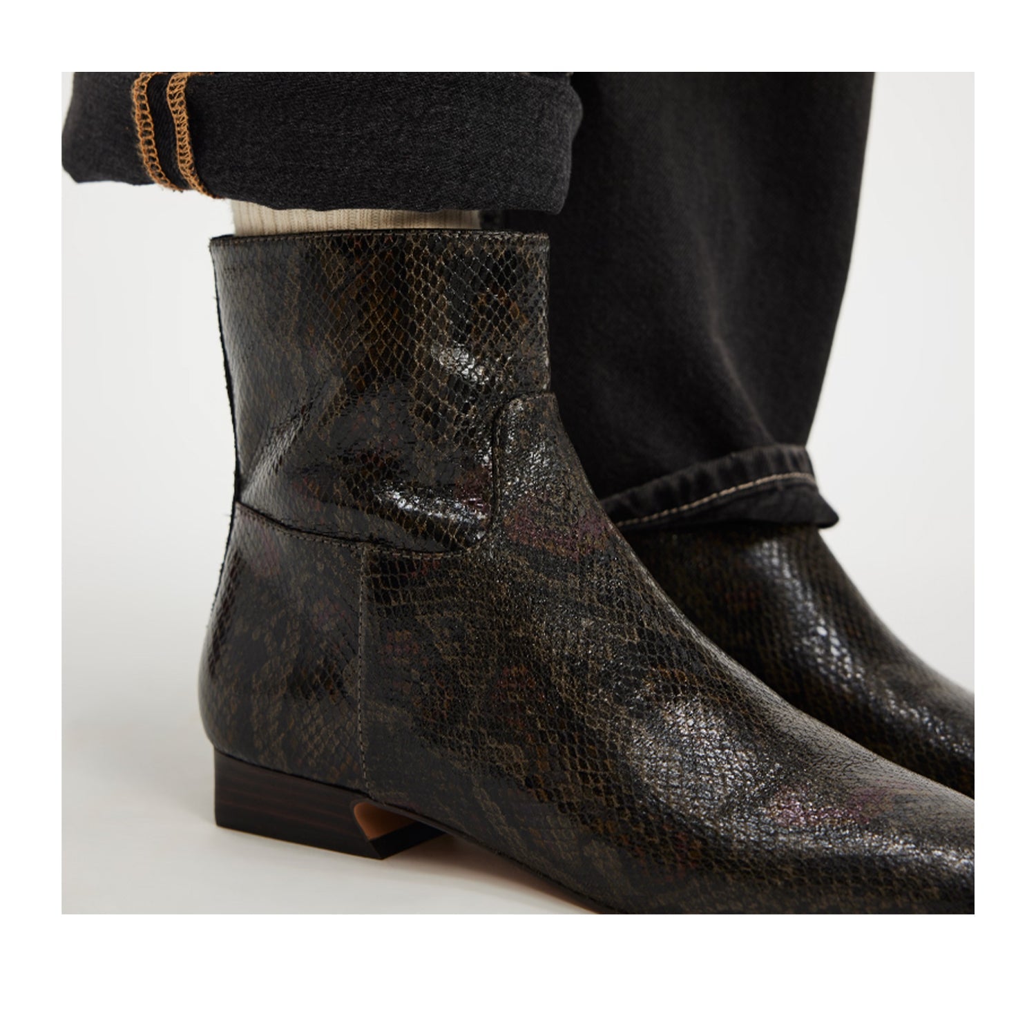 Bottes Free People Easy Does It pour femmes, motif serpent