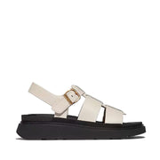 Sandales de pêcheur en cuir beige Fit Flop Gen-FF pour femmes