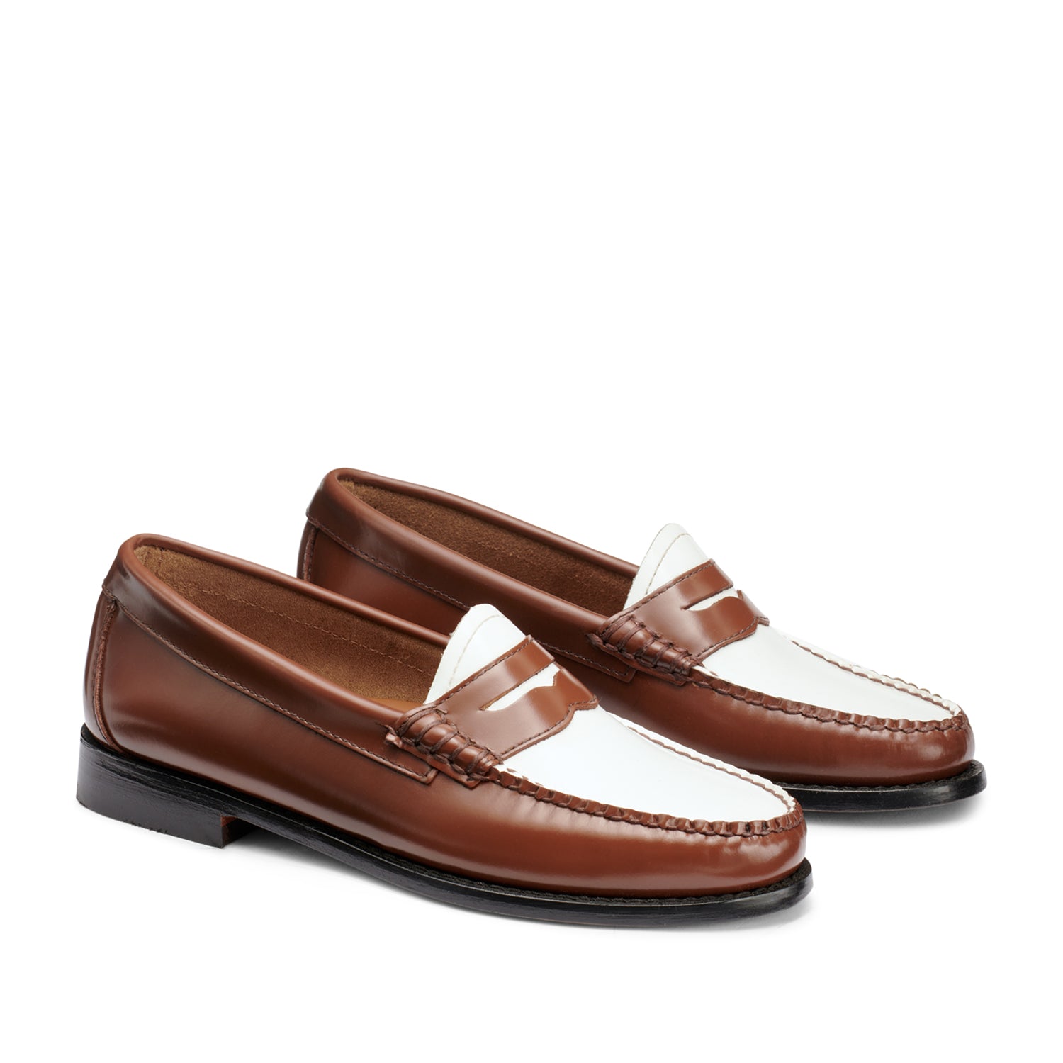 G.H. Bass Women's Whitney Weejun in Whiskey/White