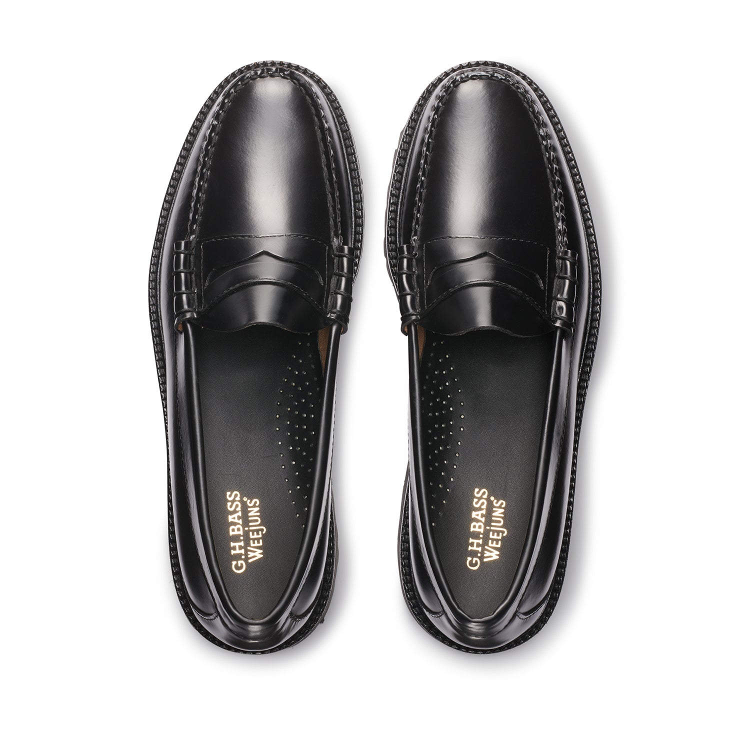 G.H. Bass Men's Larson Lug Weejun in Black