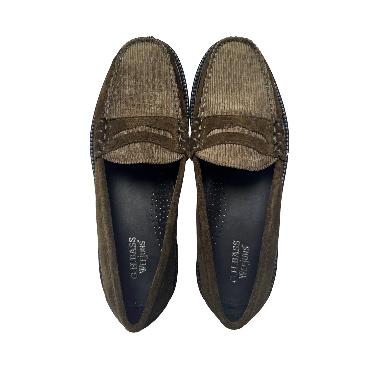 Baskets GH Bass Larson Lug pour homme, en daim bicolore olive