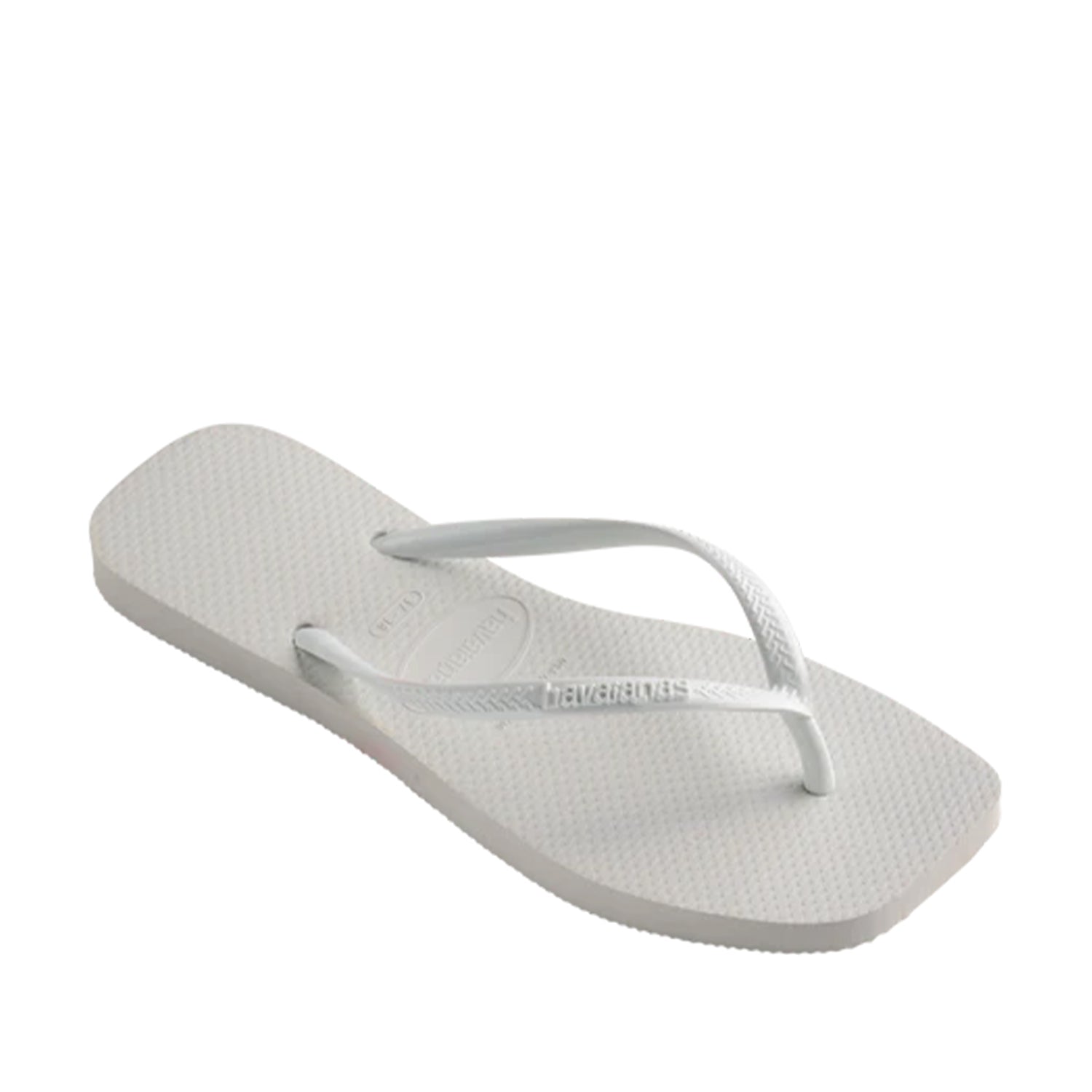 Havaianas Tongs carrées fines pour femmes, blanches