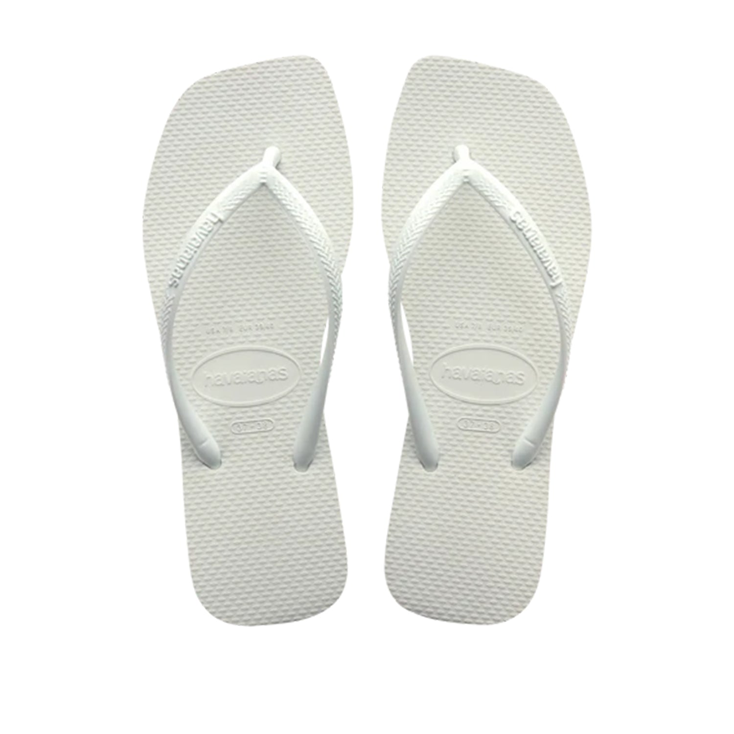 Havaianas Tongs carrées fines pour femmes, blanches