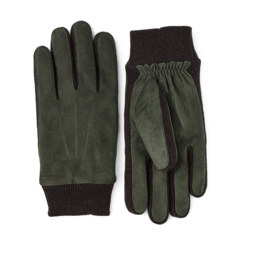 Hestra Geoffrey pour hommes en olive foncé