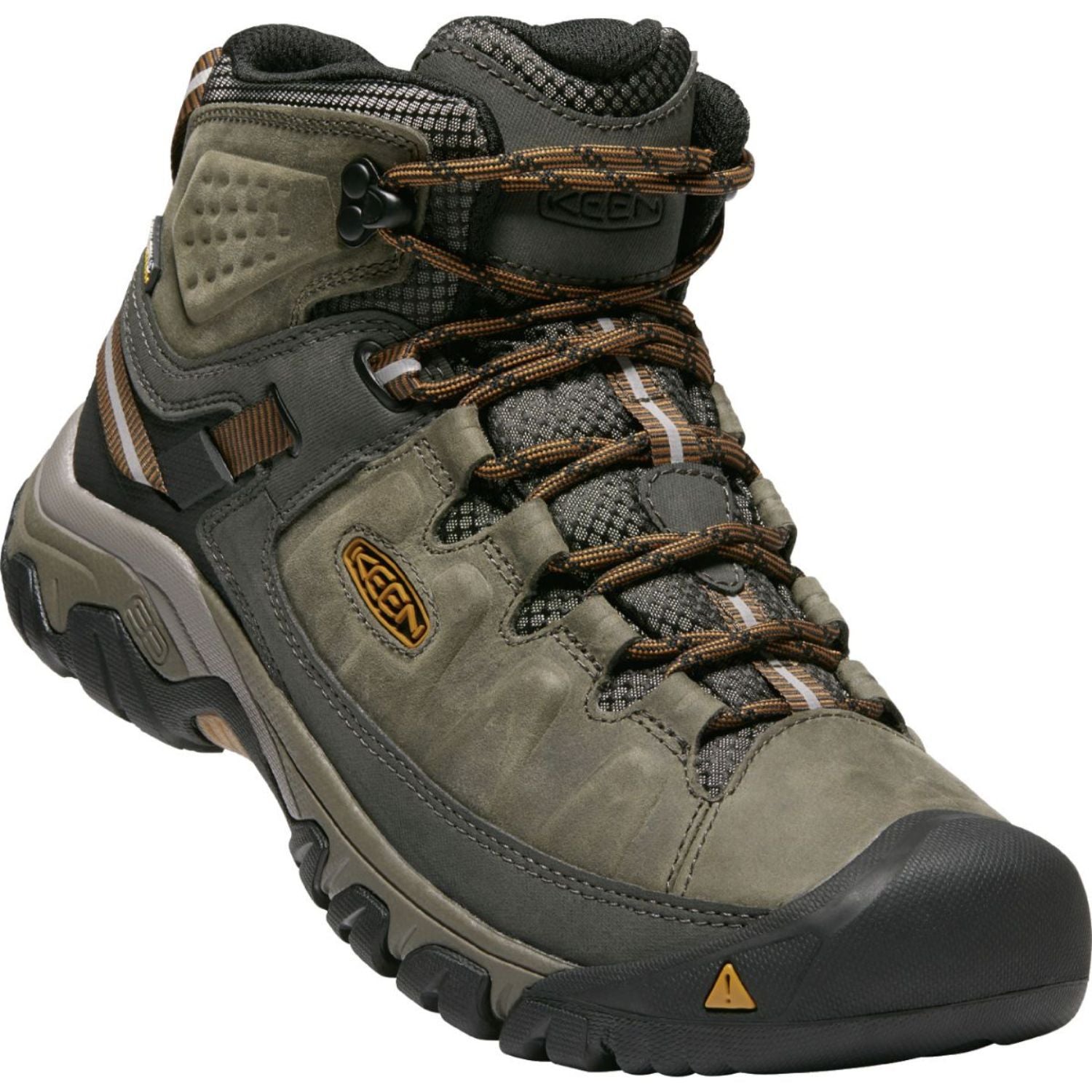 Keen Men's III Mid WP Wide in Black Olive/Golden Brown