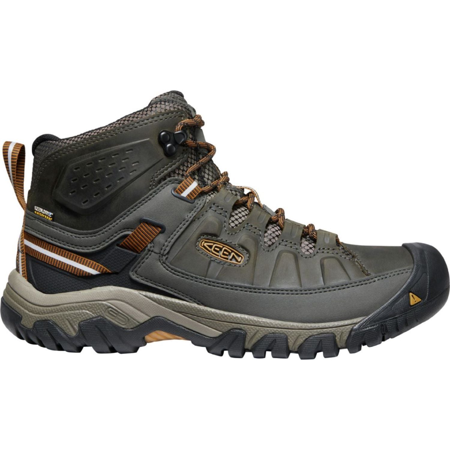 Keen Men's Targhee III Wp in Black Olive/Golden Brown