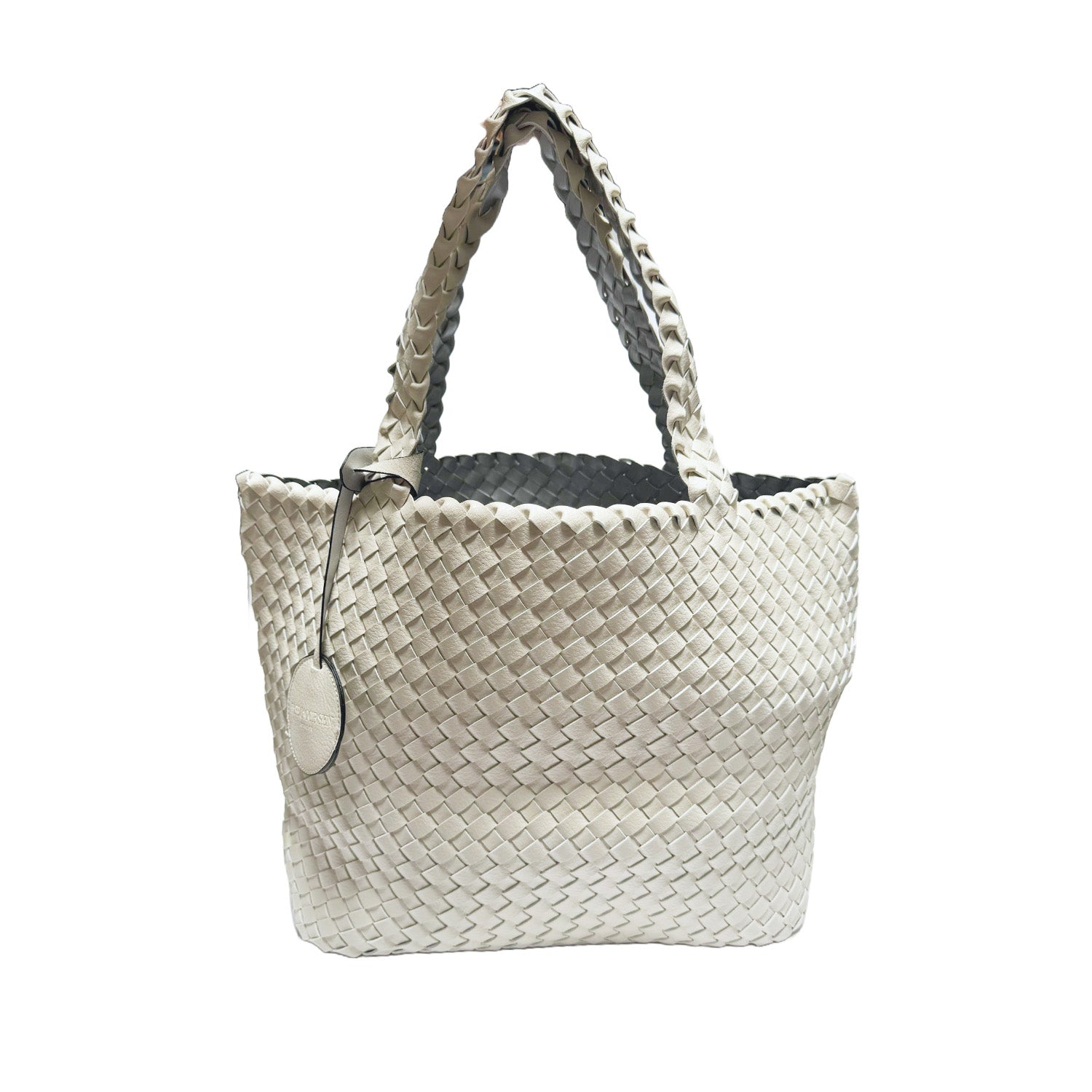 Ilse Jacobsen Tote Bag in Egg White/Silver