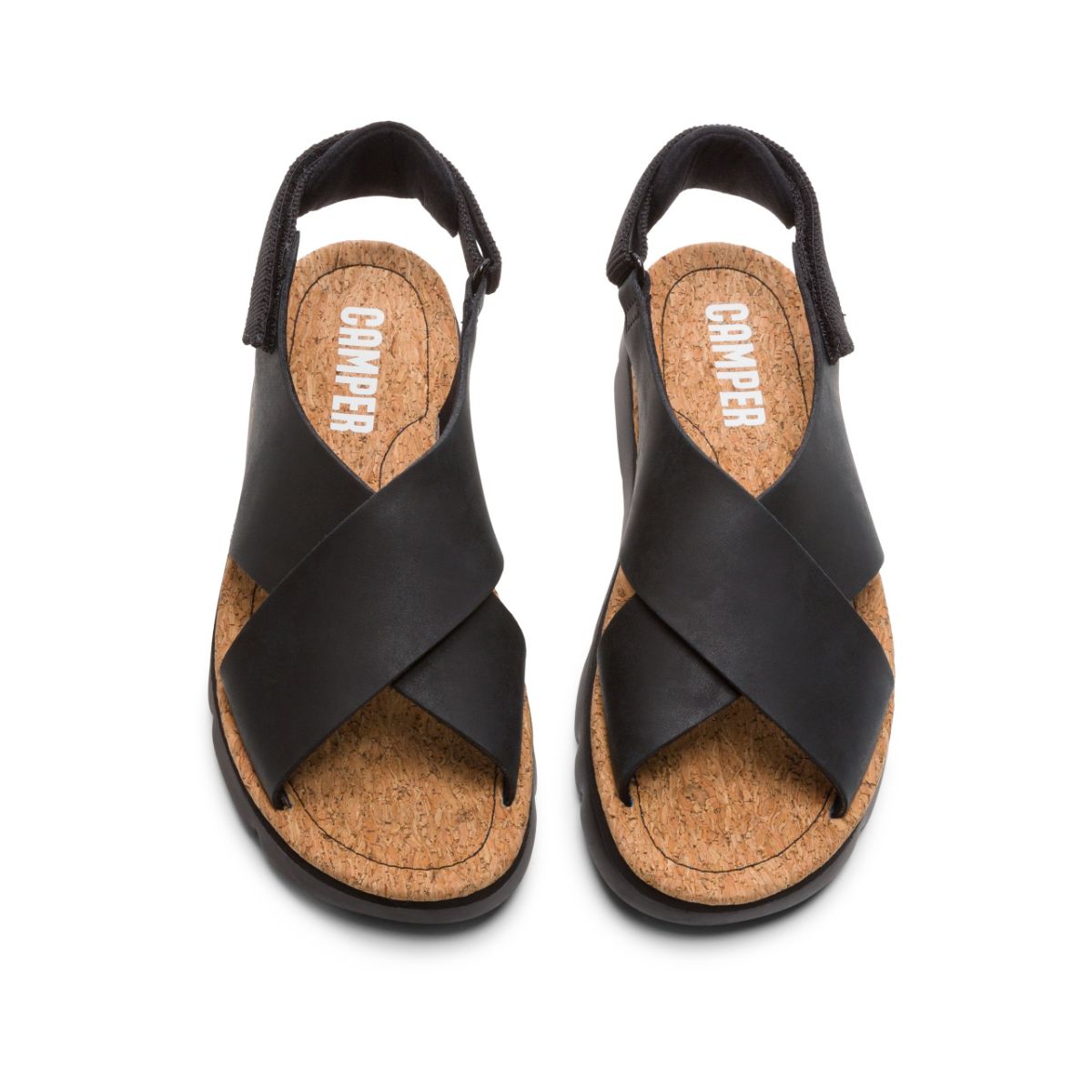 Sandales Camper Oruga pour femmes, couleur noire