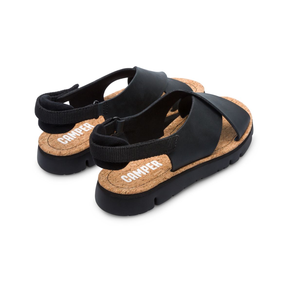 Sandales Camper Oruga pour femmes, couleur noire