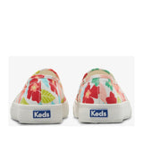Keds Women's Double Decker Tropical Print in White/Coral
