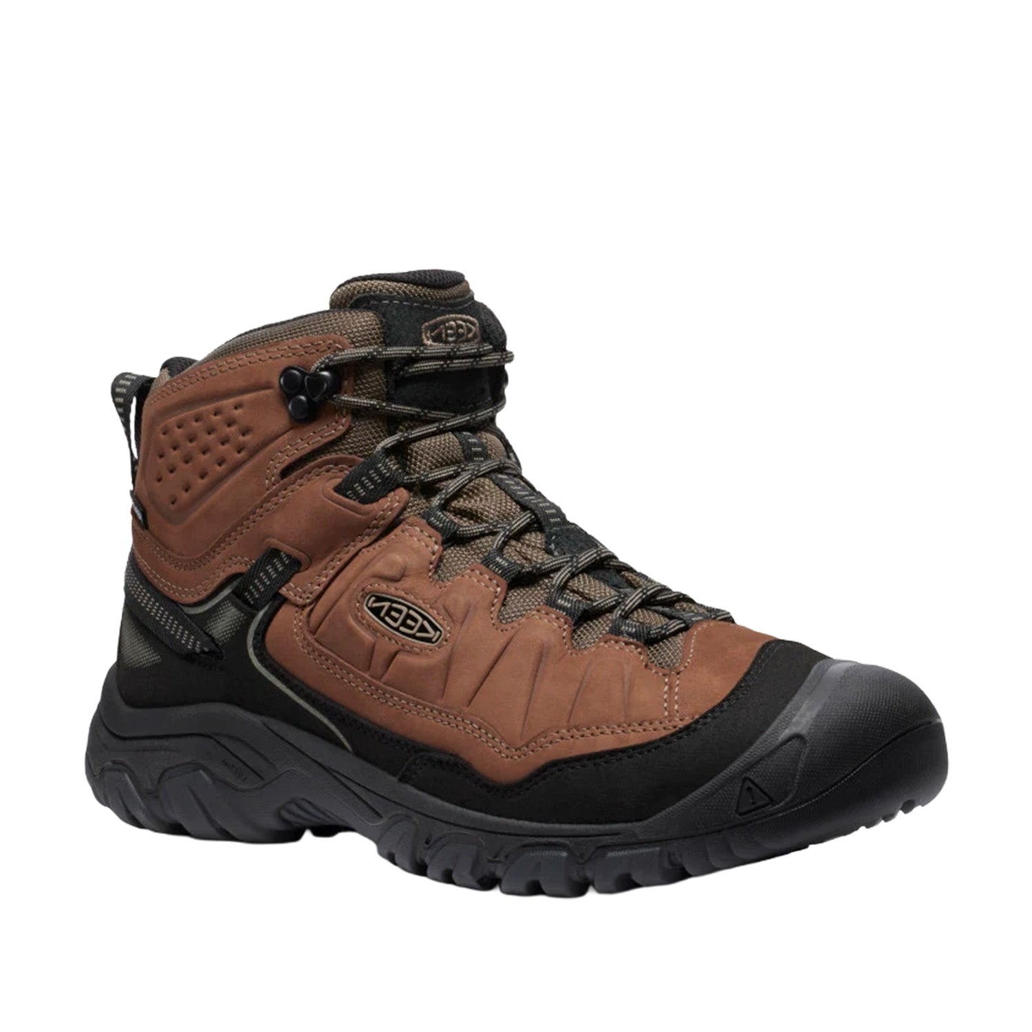 Keen Men's Targhee IV Mid WP Wide in Bison/Black