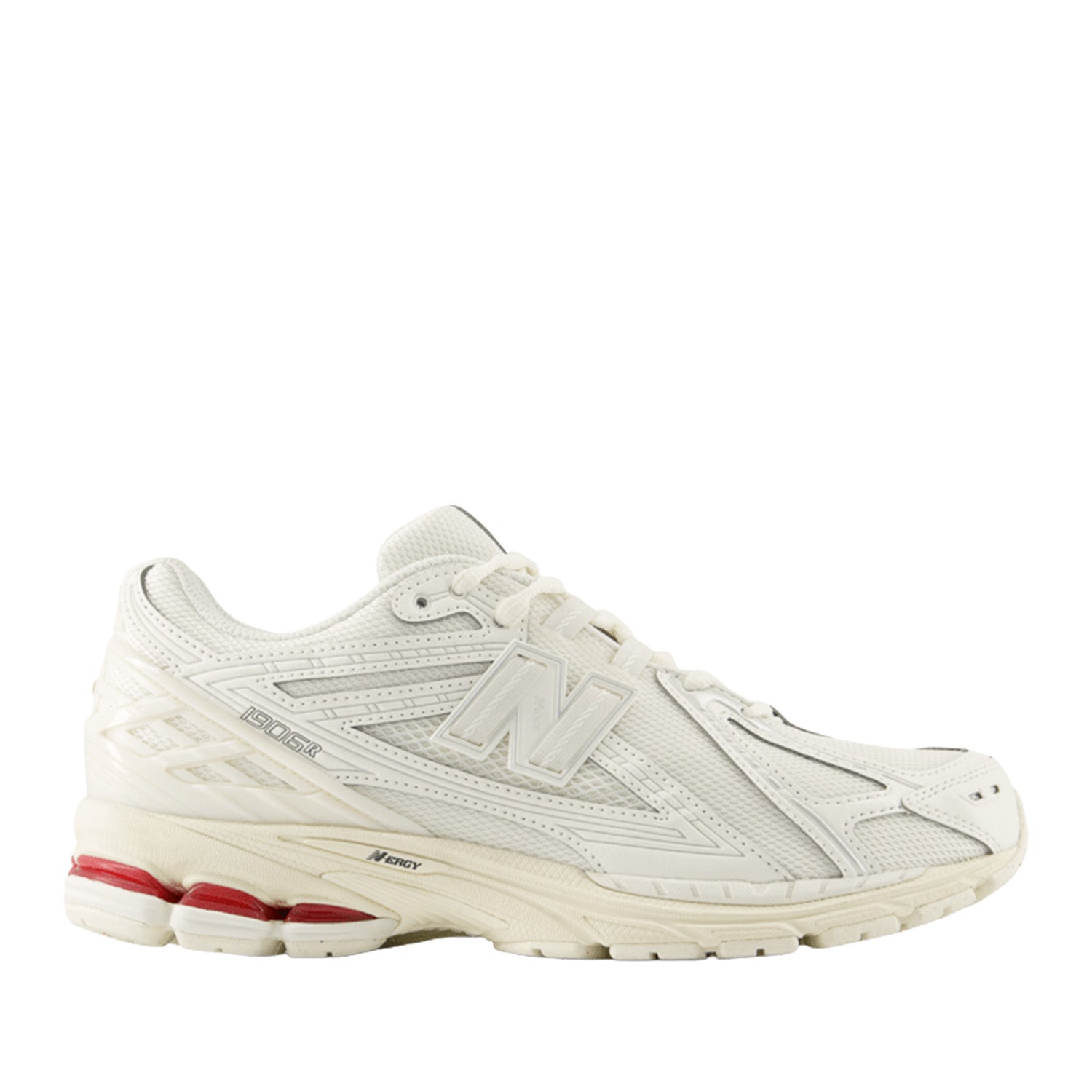 New Balance Unisex 1906R in Angora/Sea Salt/Shadow Red