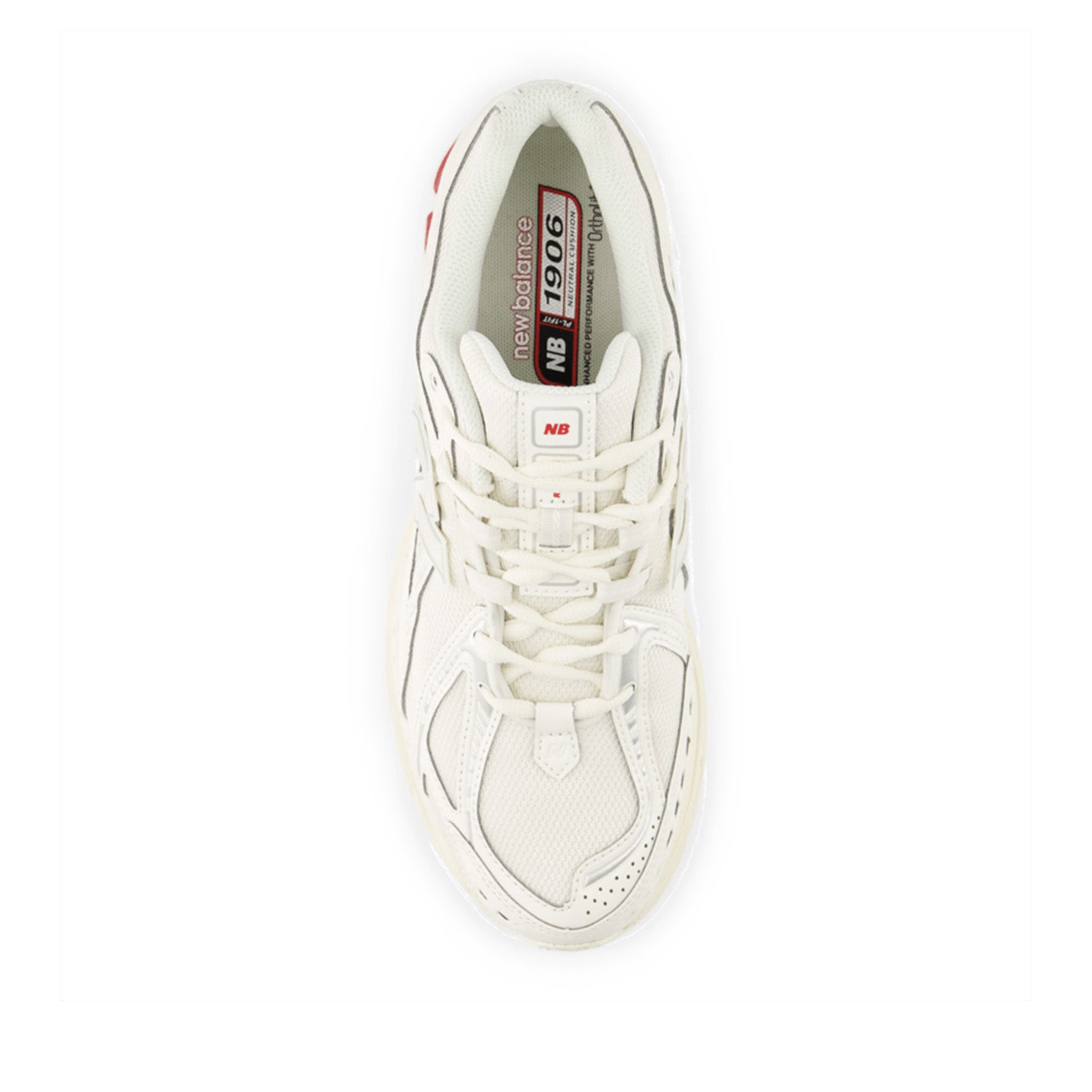 New Balance Unisex 1906R in Angora/Sea Salt/Shadow Red