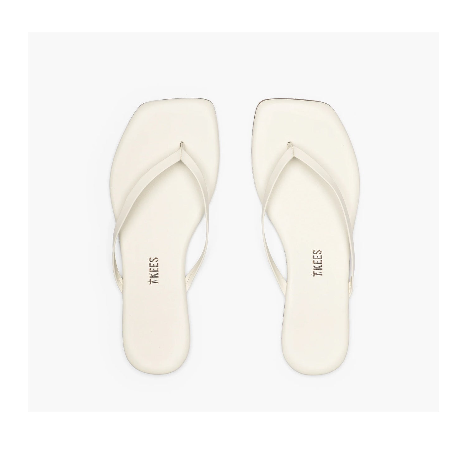 Escarpins TKEES Lily à bout carré pour femme, couleur crème