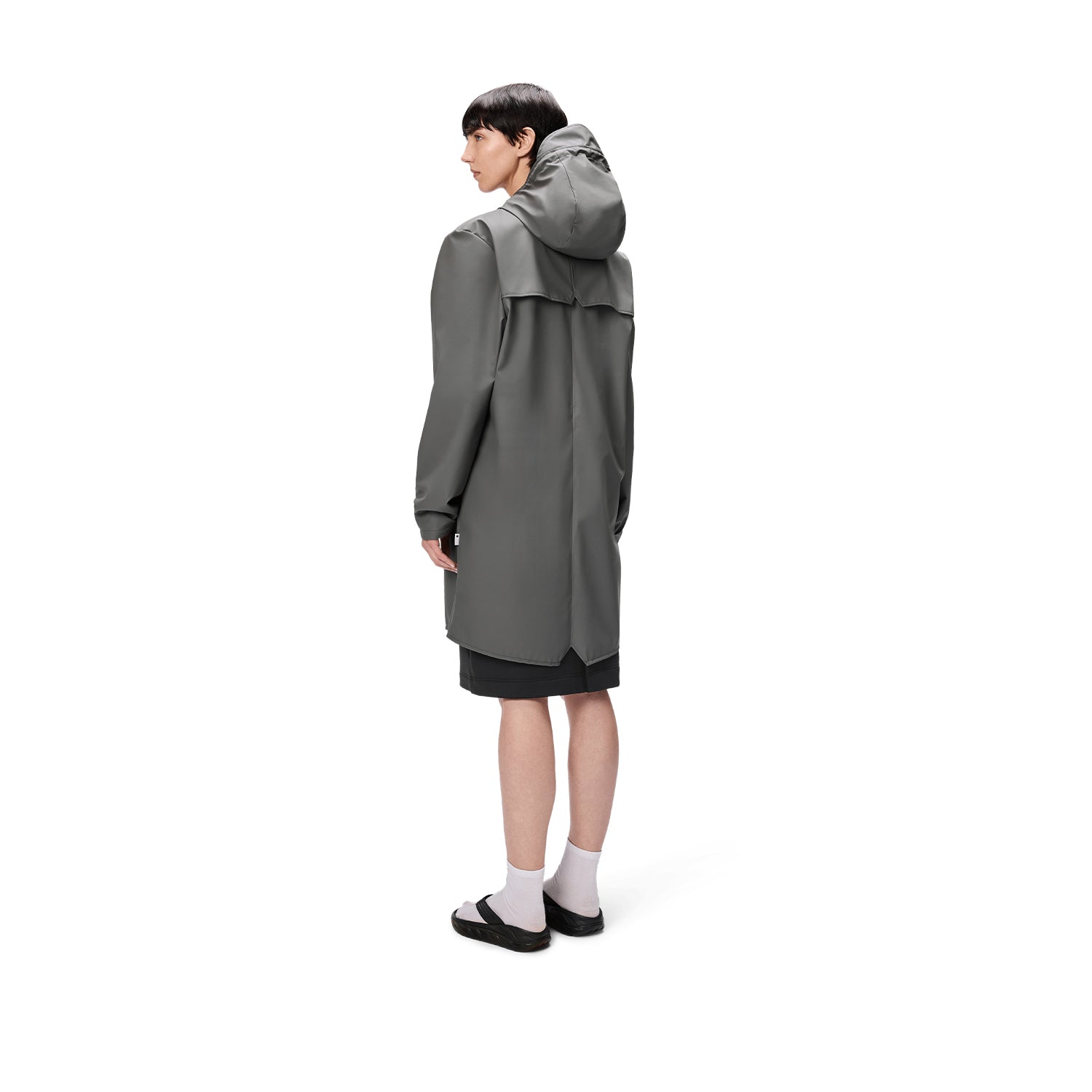 Rains Unisex Long Jacket W3 in Grey