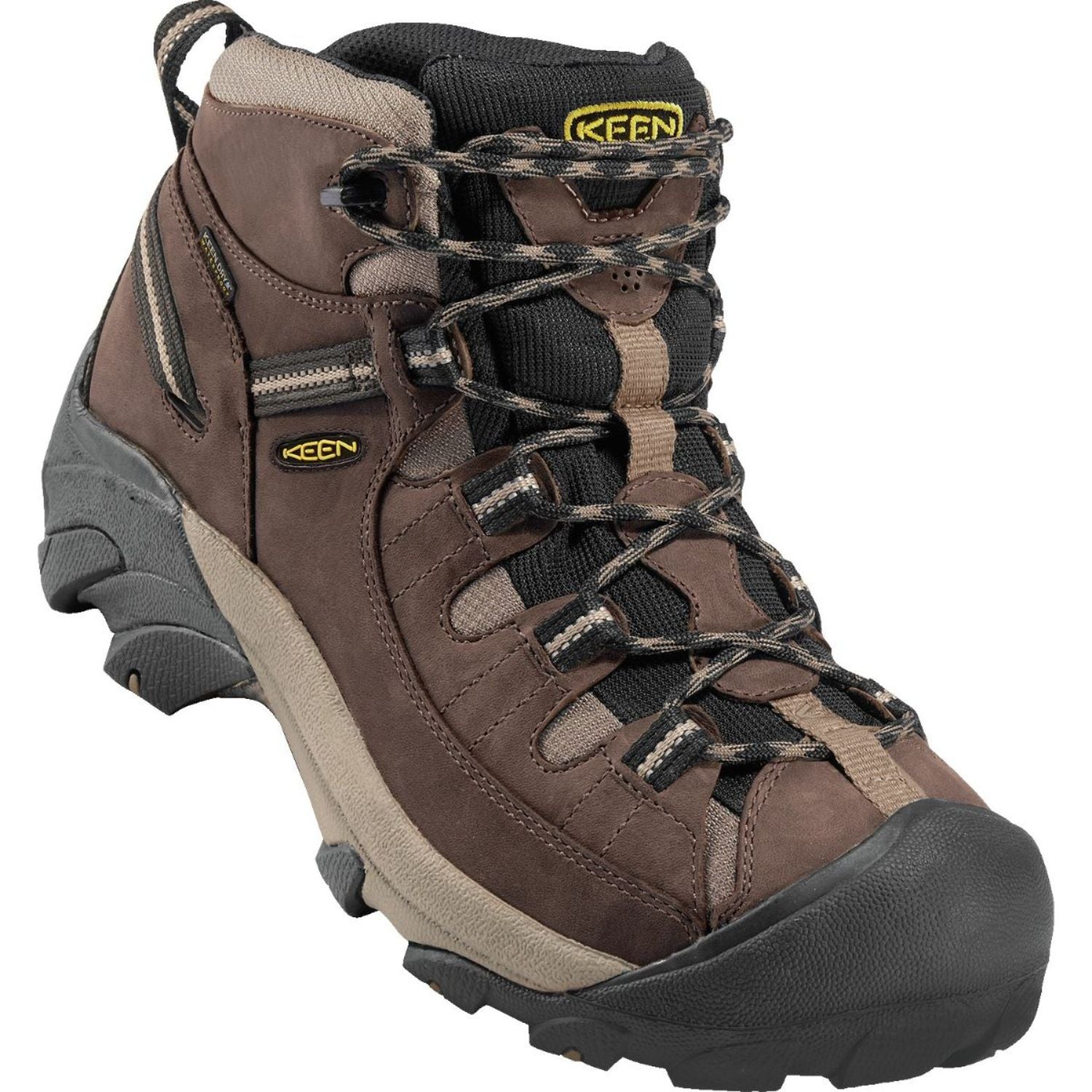 Keen Men's Targhee II Mid Wide WP in Shitake/Brindle