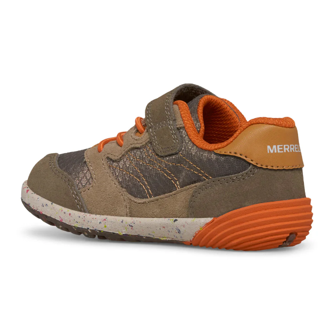 Merrell Kids' Unisex Bare Steps A83 Sneaker in Gunsmoke/Taupe