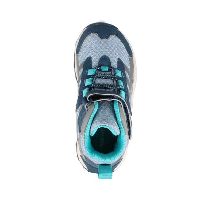 Merrell Kids Unisex Moab Speed 2 Mid AC Wtprf in Stone/Blue/Turquoise