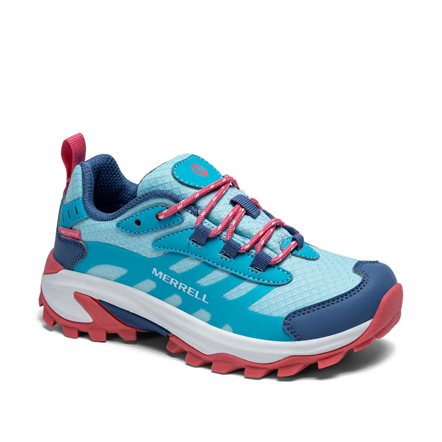 Merrell Kids' Unisex Moab Speed 2 Low Wtrpf in Turq/Coral