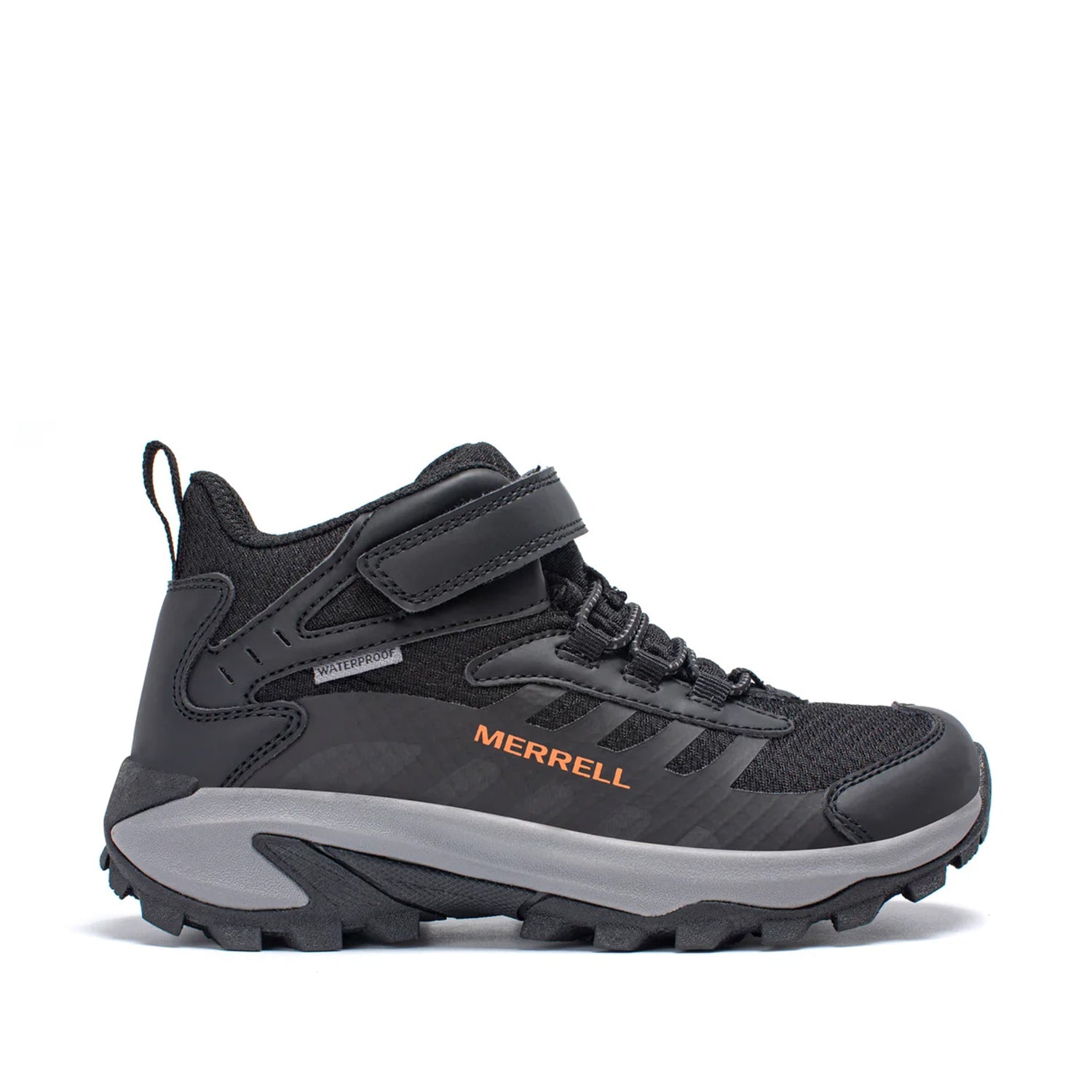 Merrell Kids' Unisex Moab Speed 2 Mid A/C Wtprf in Black Orange