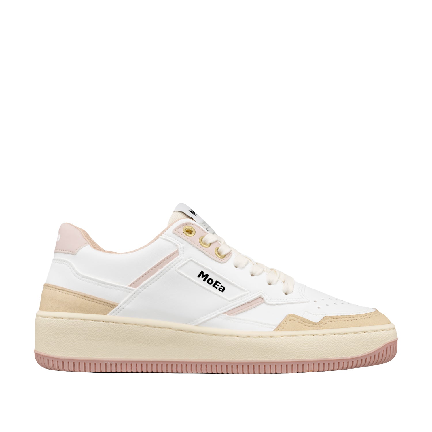 MoEa Unisex Gen 1 Corn White & Pink Suede