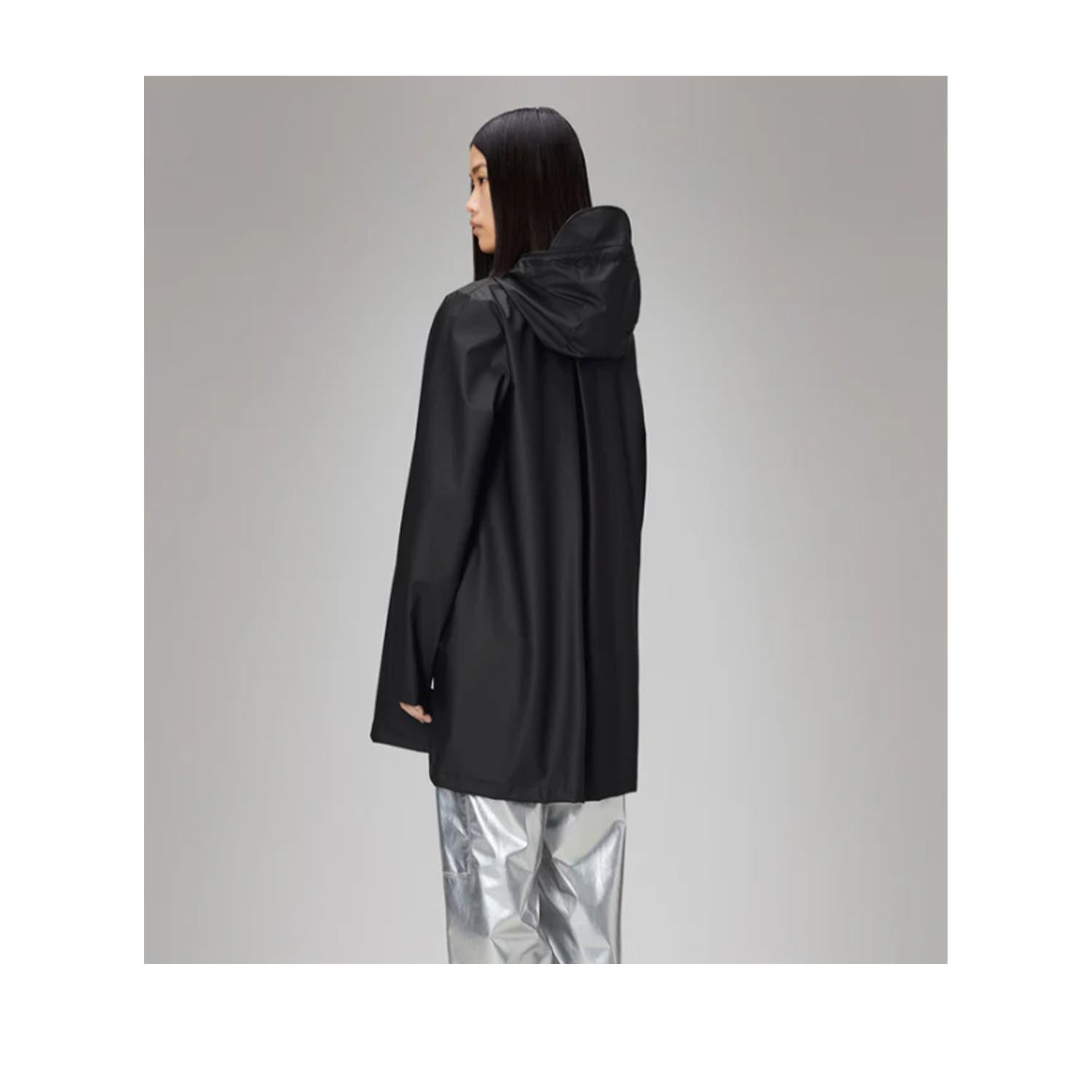 Veste Rains pour femme, coupe trapèze, noire